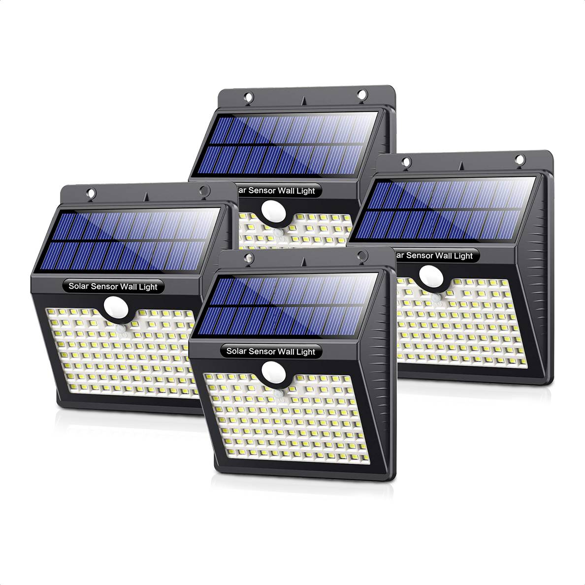 Auronic Solar Lamp 97 LEDs 4 Stuks Zwart