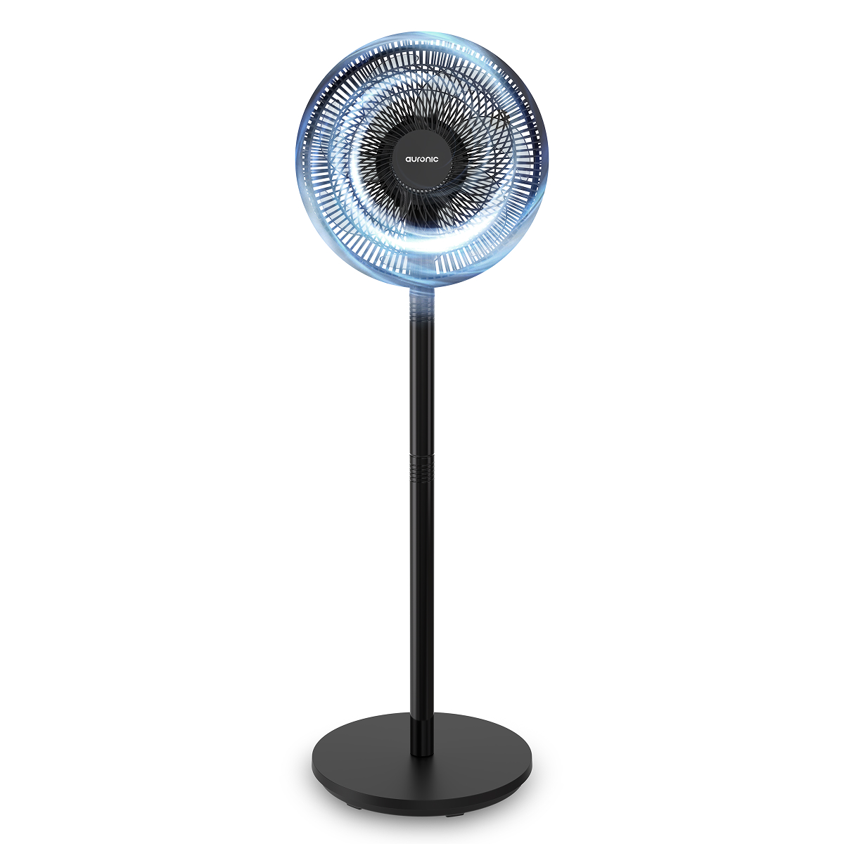 ventilator, fan, standing fan, blue light, adjustable height