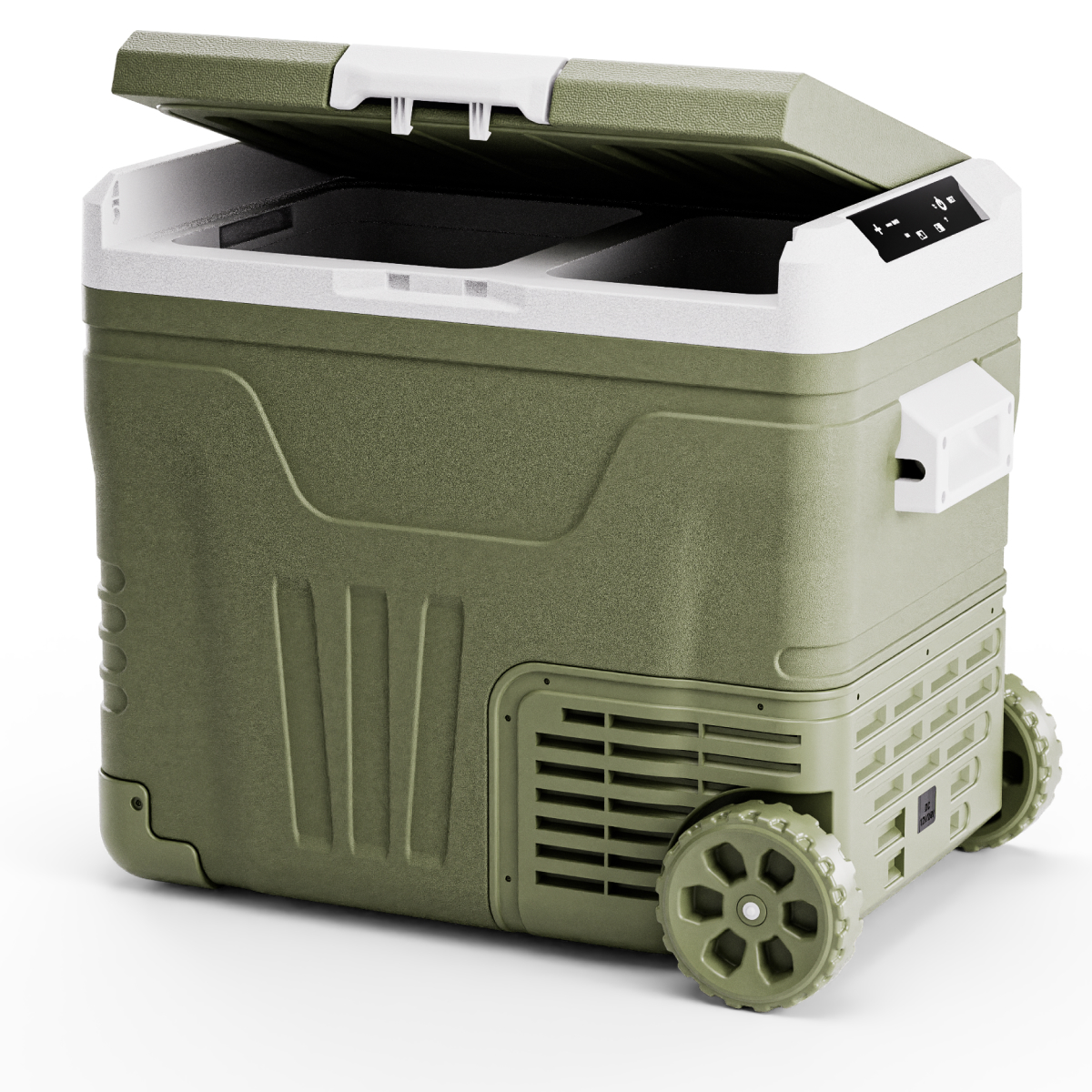 koeler, transportwiel, oppervlak, groene kleur, koffer