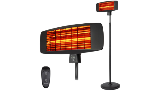 ruimteverwarming, halogeenspits, infra-rood, standaard, afstandsbediening