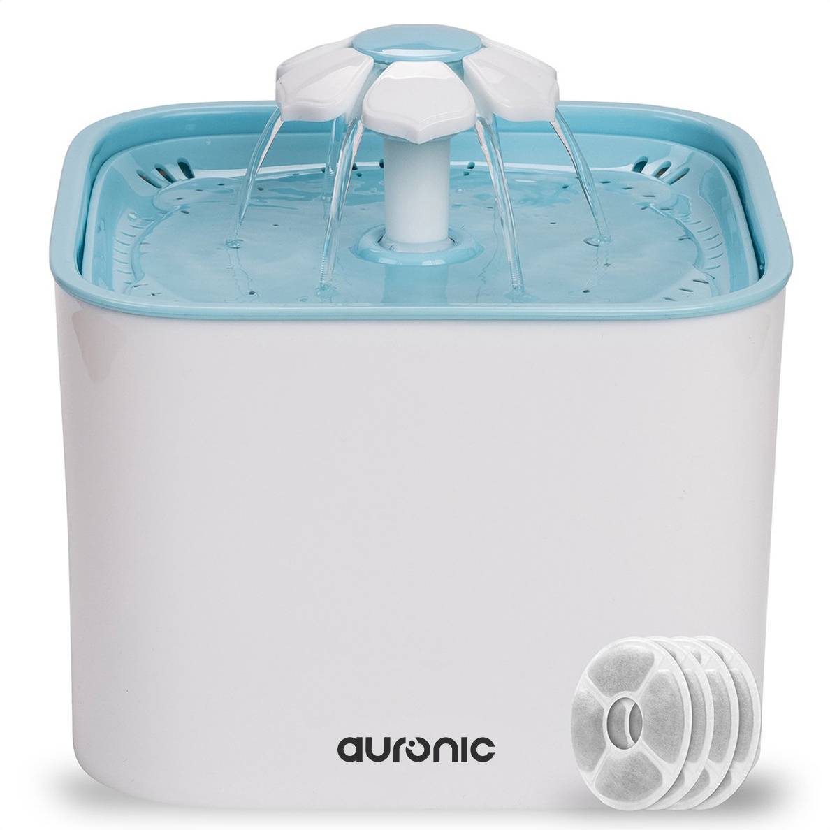 Auronic Drinkfontein - Voor Huisdieren - 2L - Wit