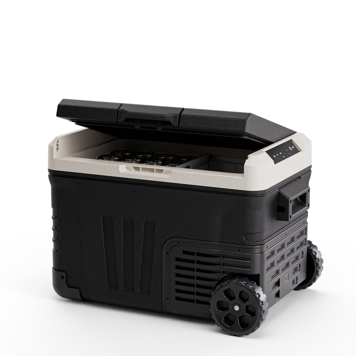 koelkast, mini koelbox, carry-on, inbouwbehuizing, wielen
