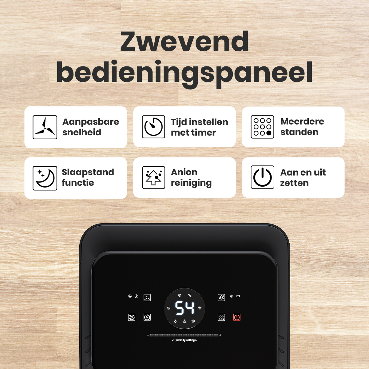 Luchtontvochtiger 12L Zwart