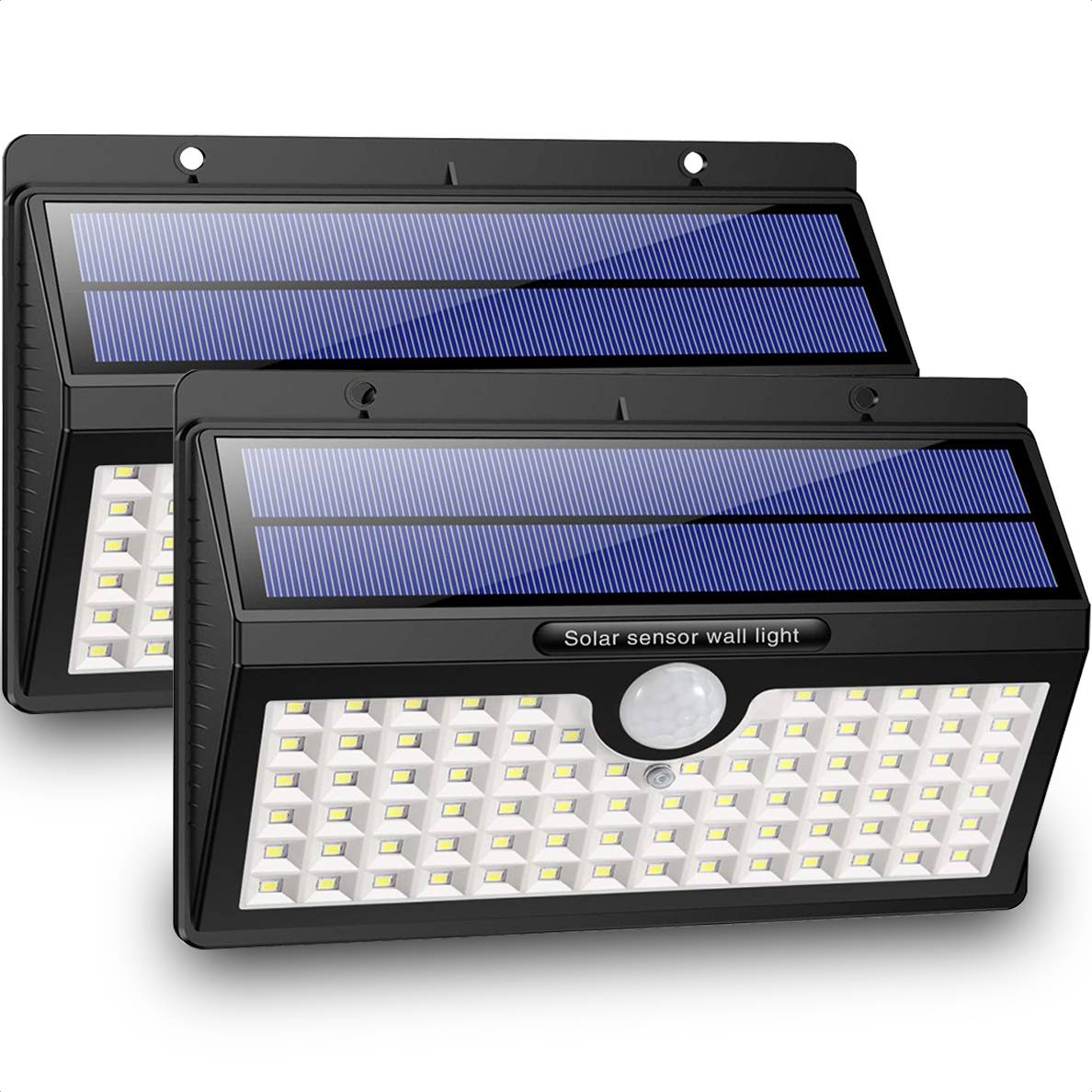 Auronic Solar Lamp 78 LEDs 2 Stuks Zwart