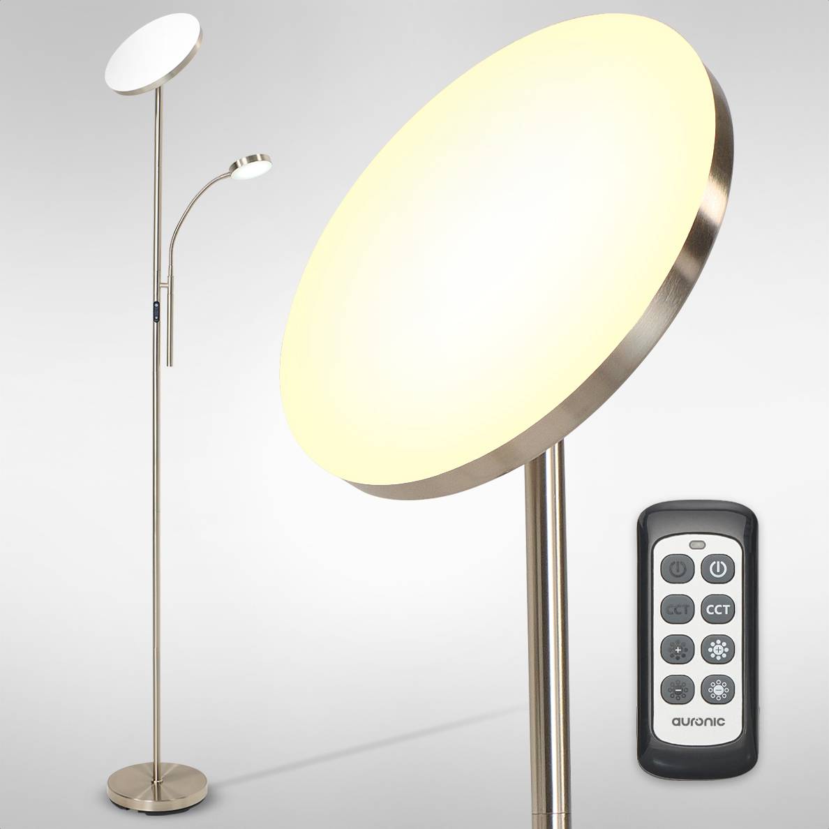 Auronic Vloerlamp LED 181cm Zilver