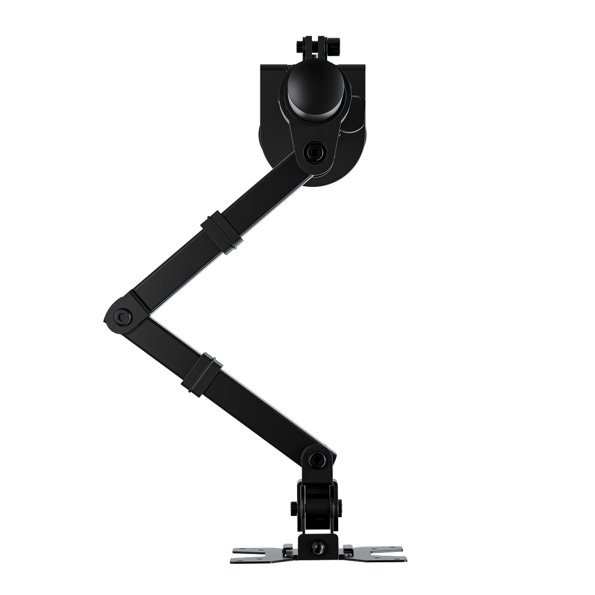 kunstmatige verstelbare arm, monitorarm, desk arm, zwart, metallicafwerking