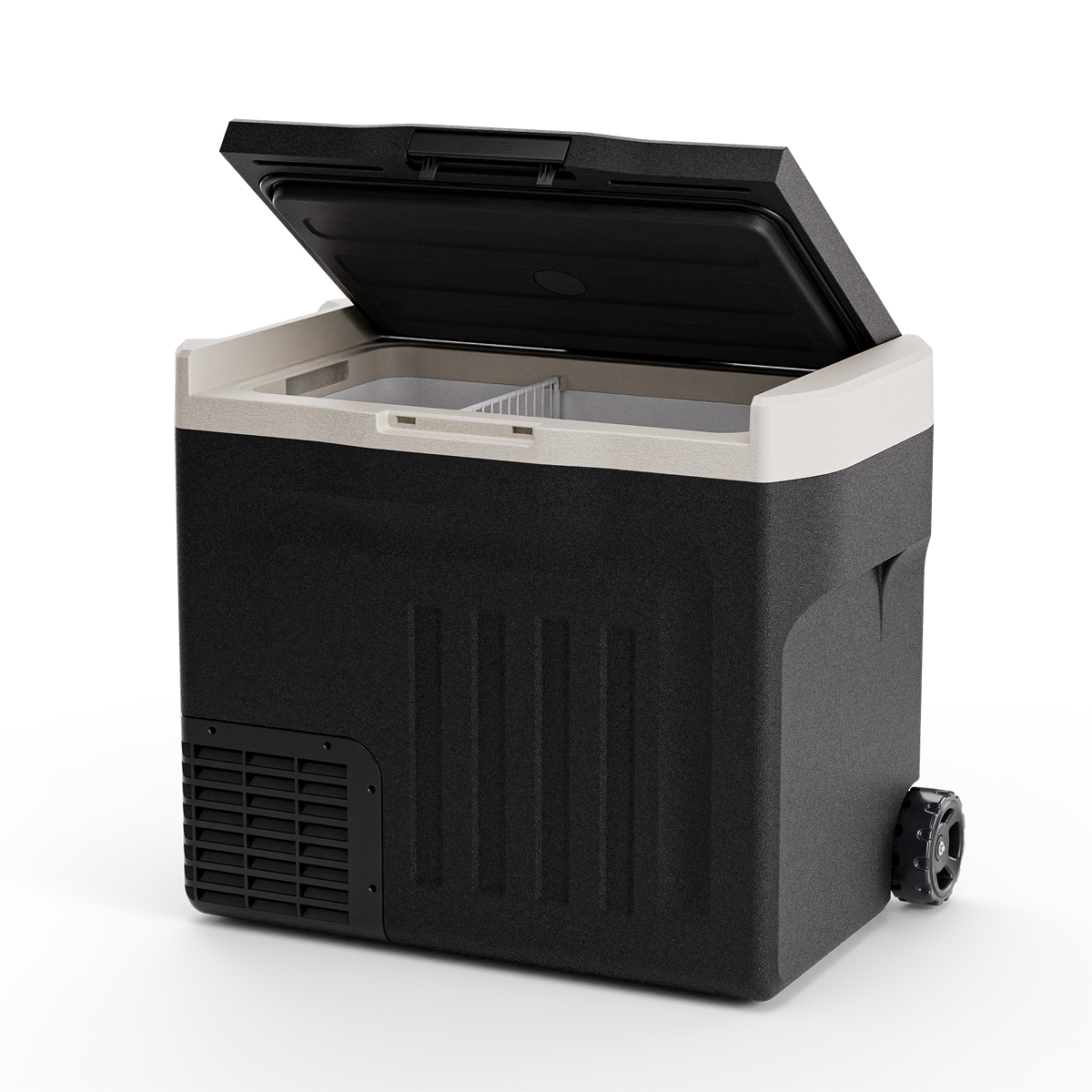 koelkast, oplaadbaar, elektronische, mobiele koelkast, open deksel