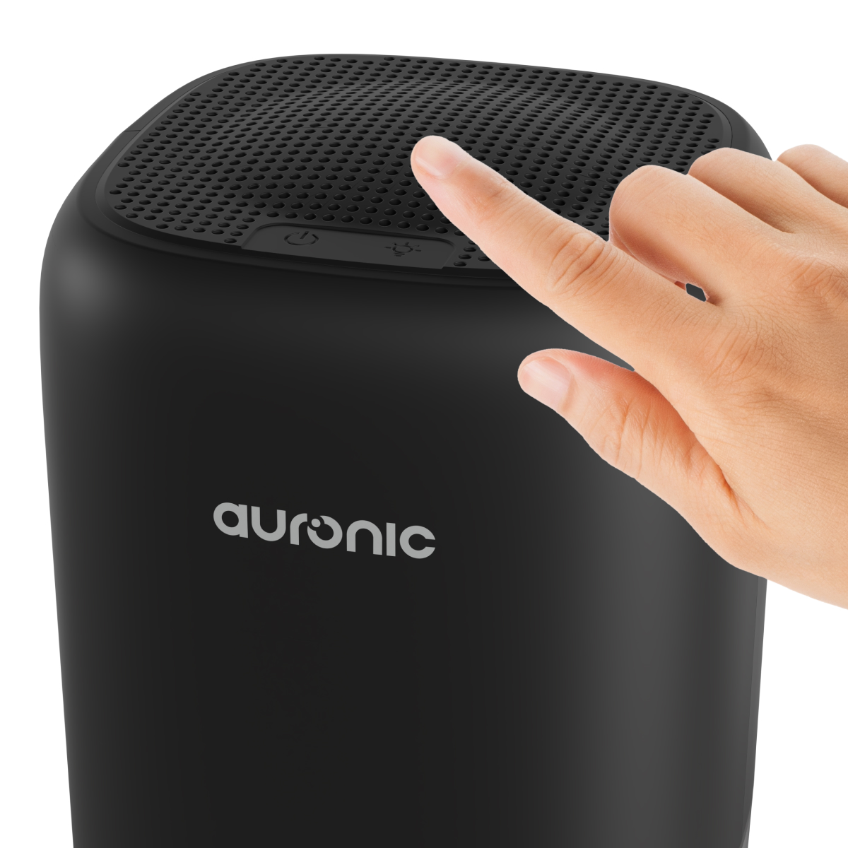 draagbare speaker, toonbaar speaker, bluetooth speaker, zwart, bovenkant knoppaneel