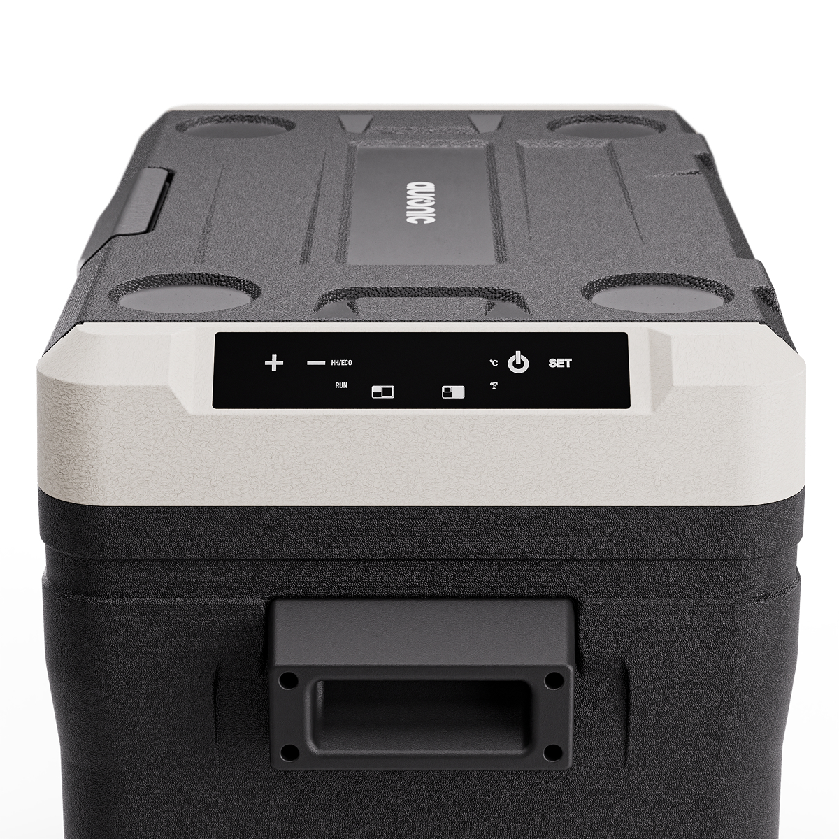 koffer, robust, hardcase, polyester, grijs