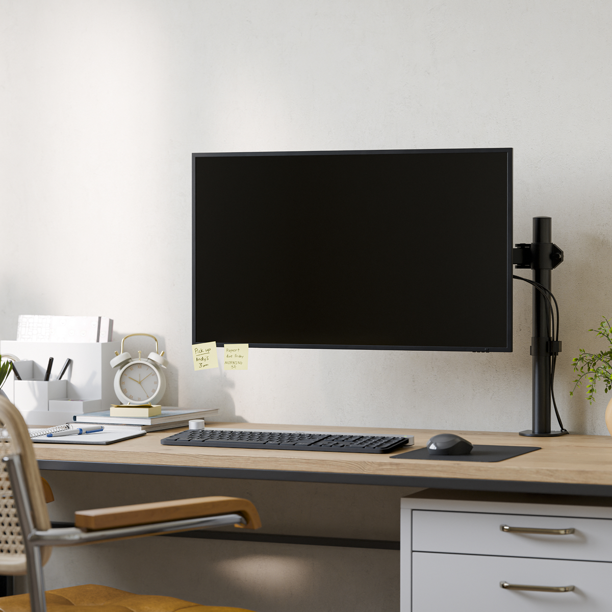 monitor, desk setup, computer monitor, office desk, keyboard