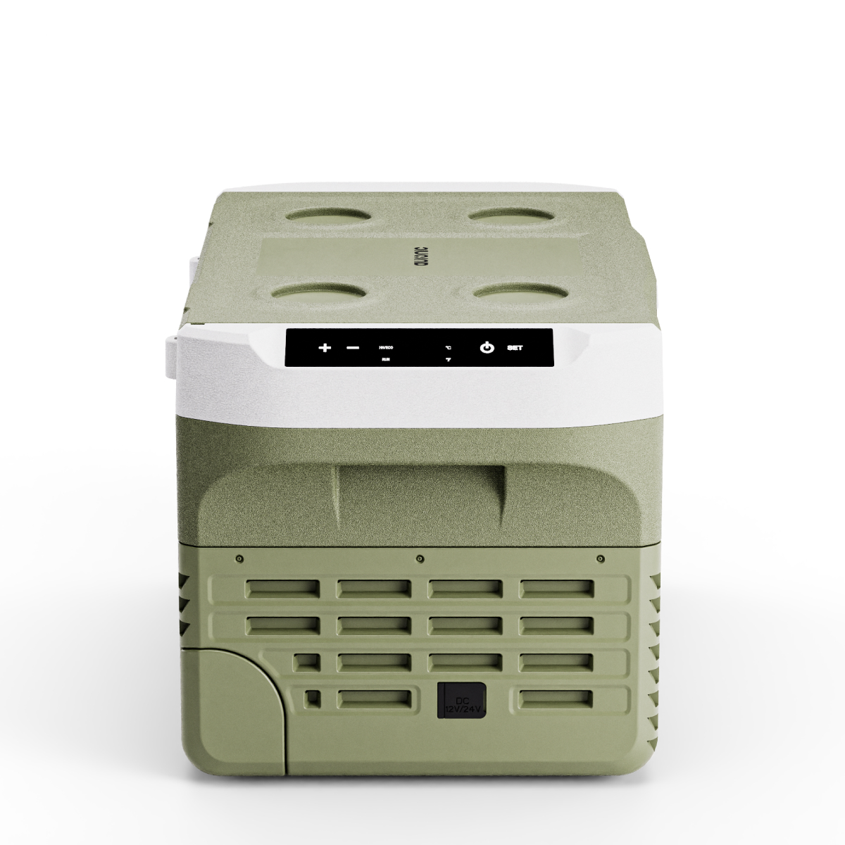 minibus cooler, portable fridge, green cooler, car fridge, vented panel