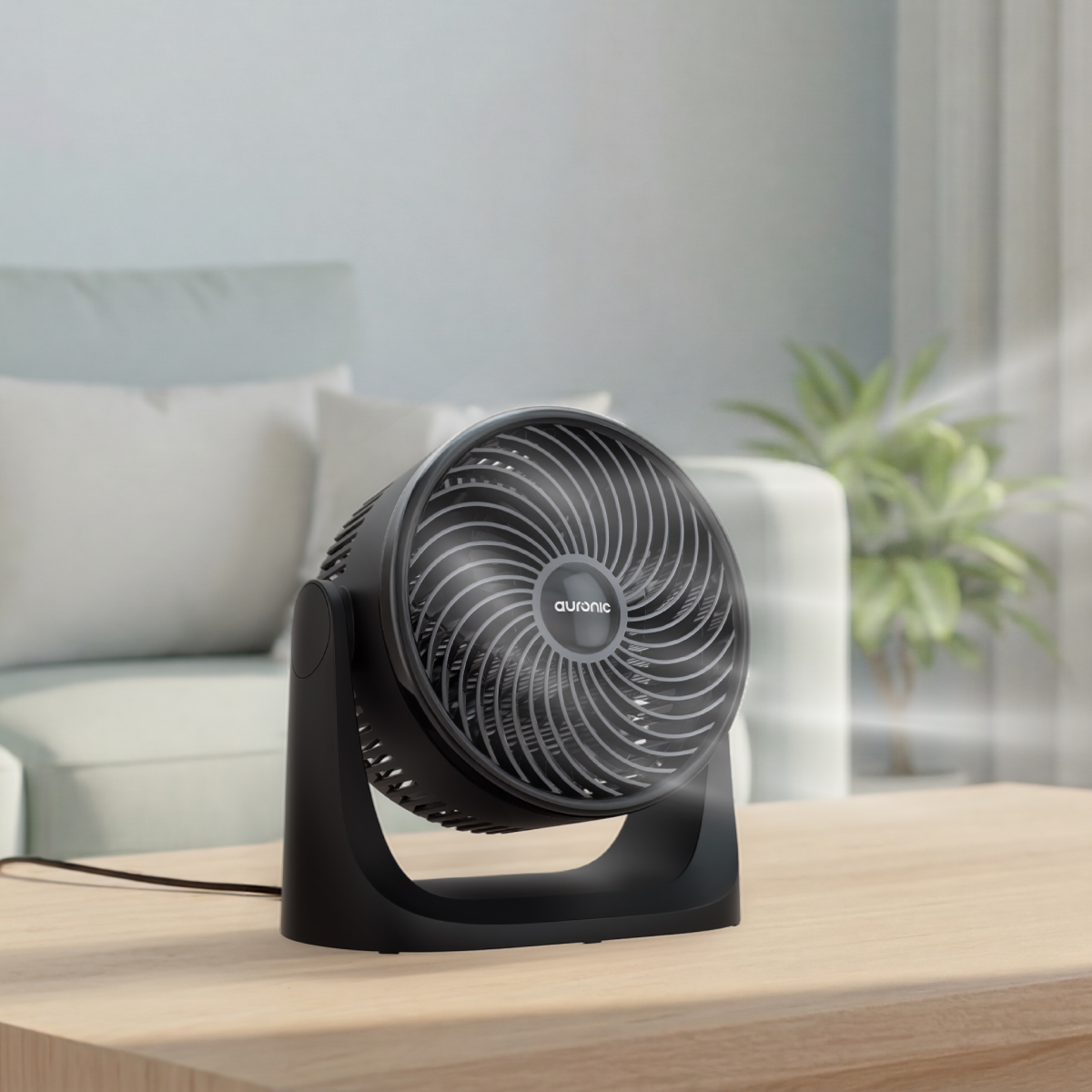 ventilator, tafelventilator, zwart, circulatie, verstelbaar standaard